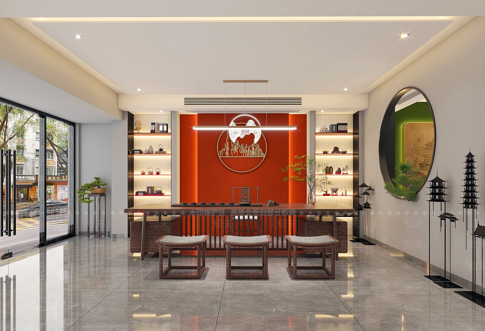 新中式茶馆3D模型下载【ID:1214054341】