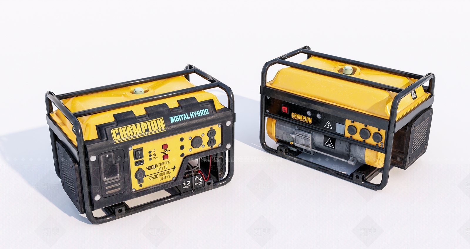 老旧发电机3D模型下载【ID:1145904590】