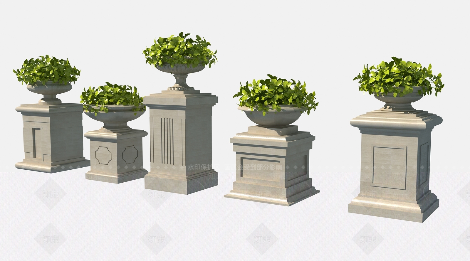 花钵3D模型下载【ID:1145906496】