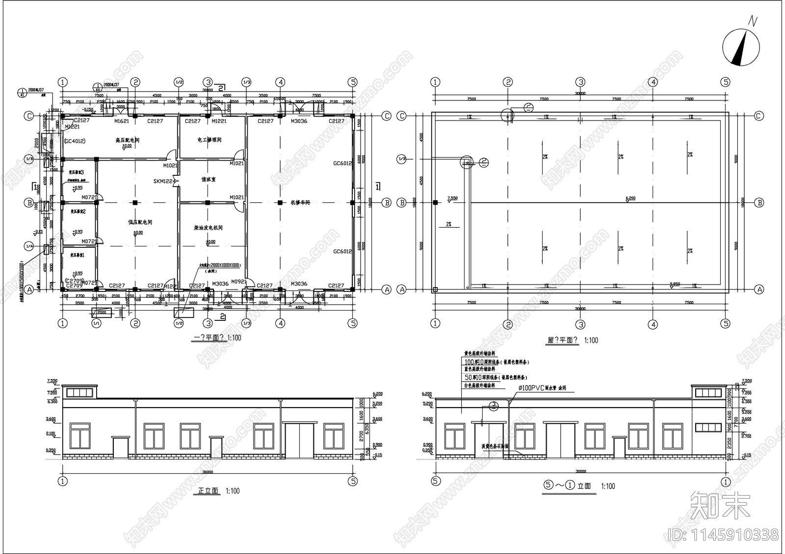 变电所建筑施工图下载【ID:1145910338】