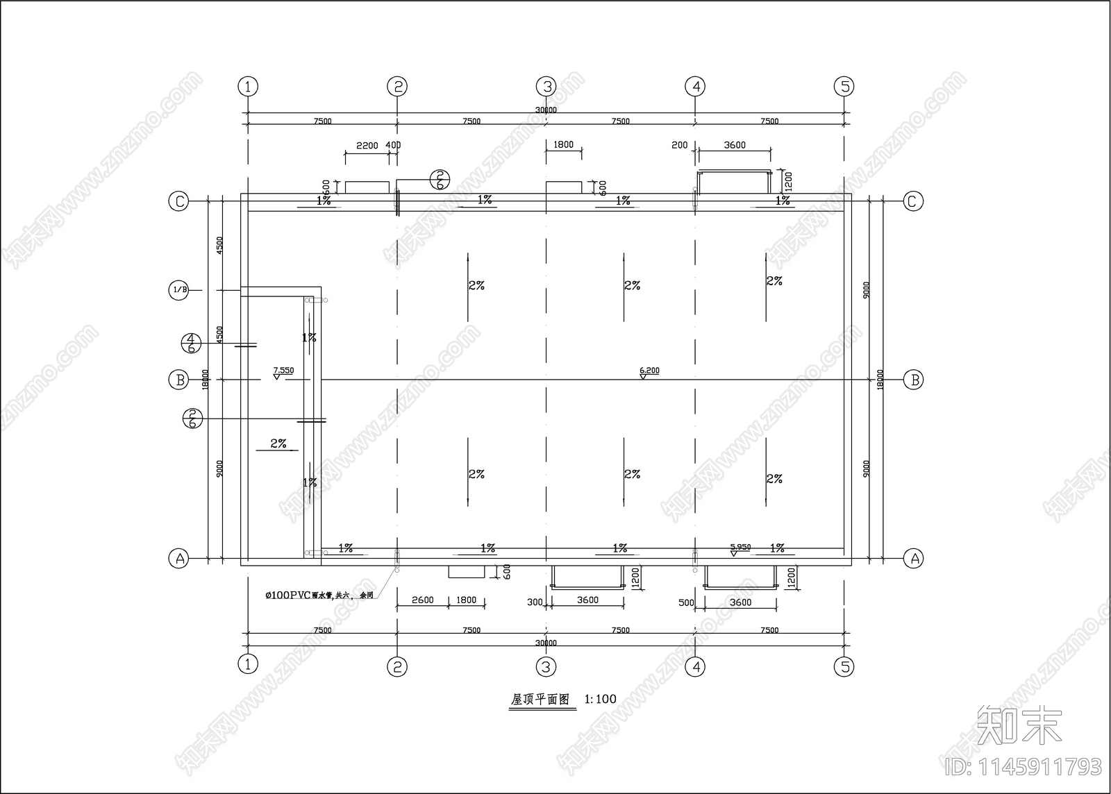 变电所及机修车间建筑cad施工图下载【ID:1145911793】