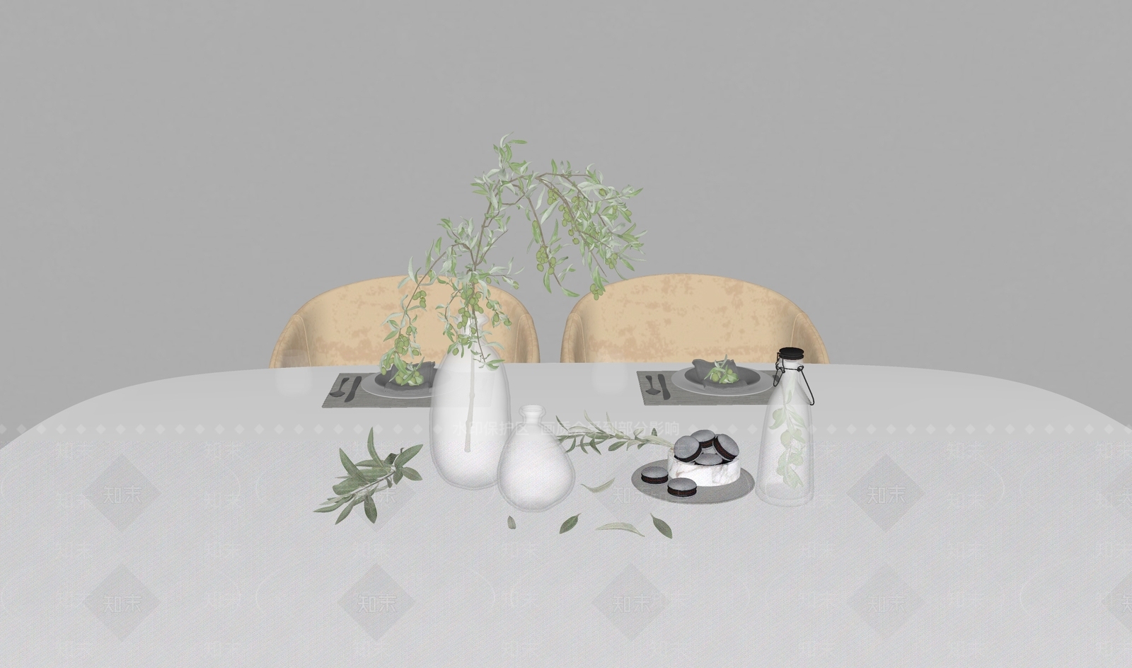餐具SU模型下载【ID:1145912720】