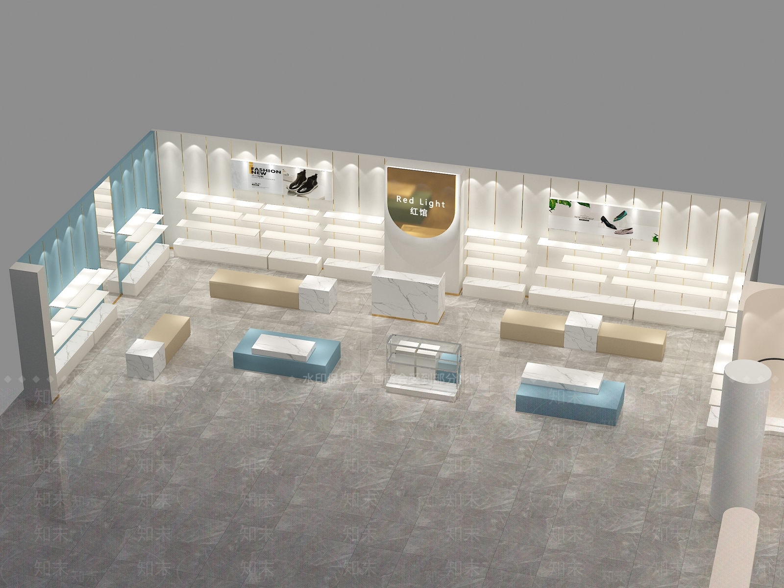 现代服装鞋店3D模型下载【ID:1145915228】