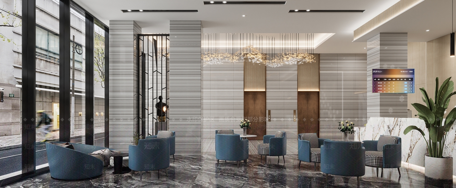 现代公司大堂3D模型下载【ID:1145916893】