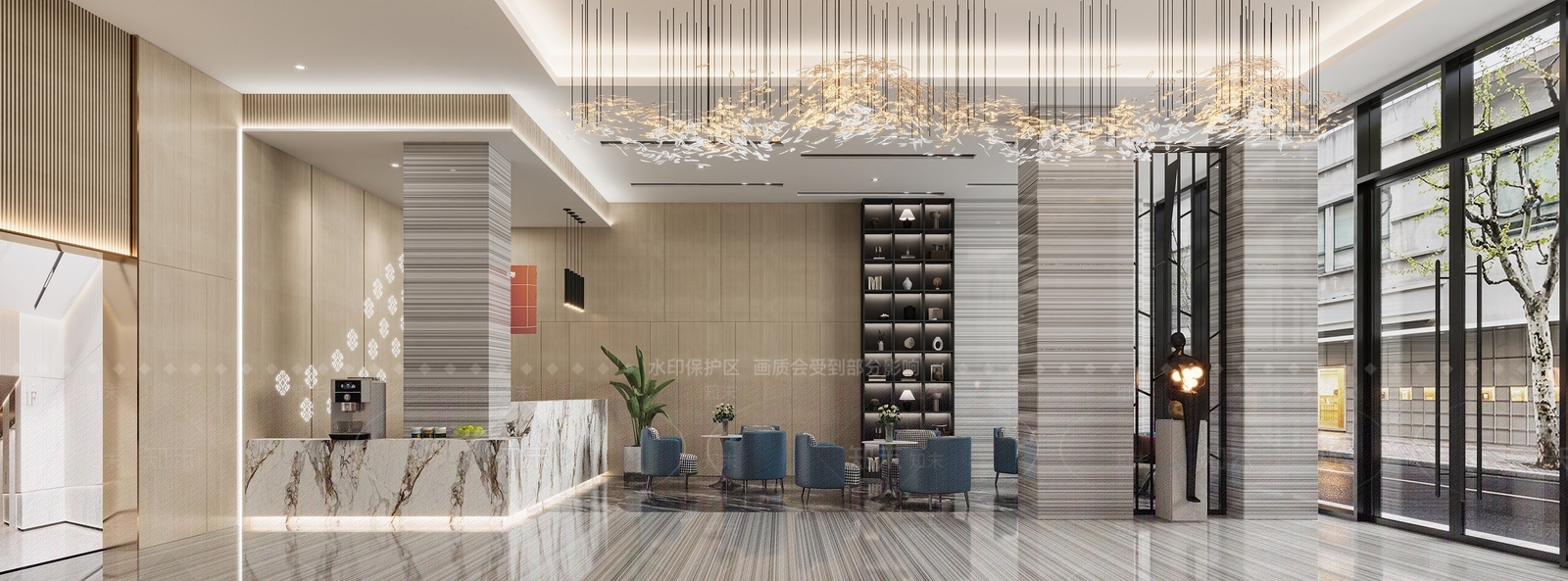 现代公司大堂3D模型下载【ID:1145916893】