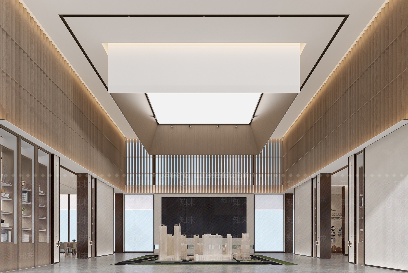 现代售楼处沙盘区3D模型下载【ID:1145917417】