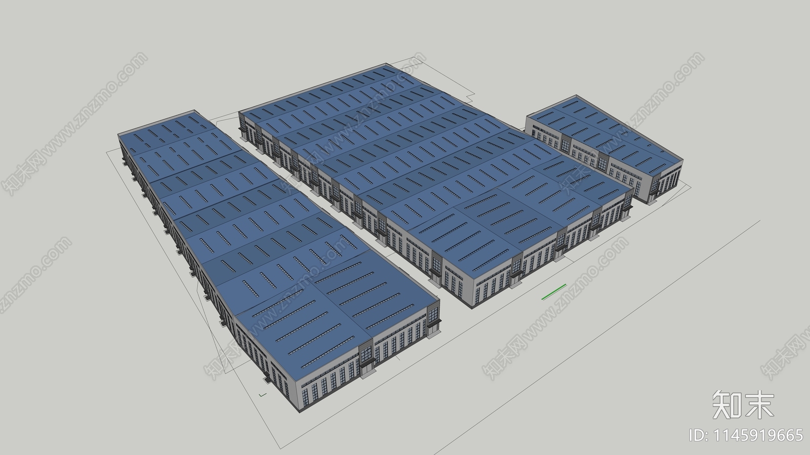工业厂房SU模型下载【ID:1145919665】