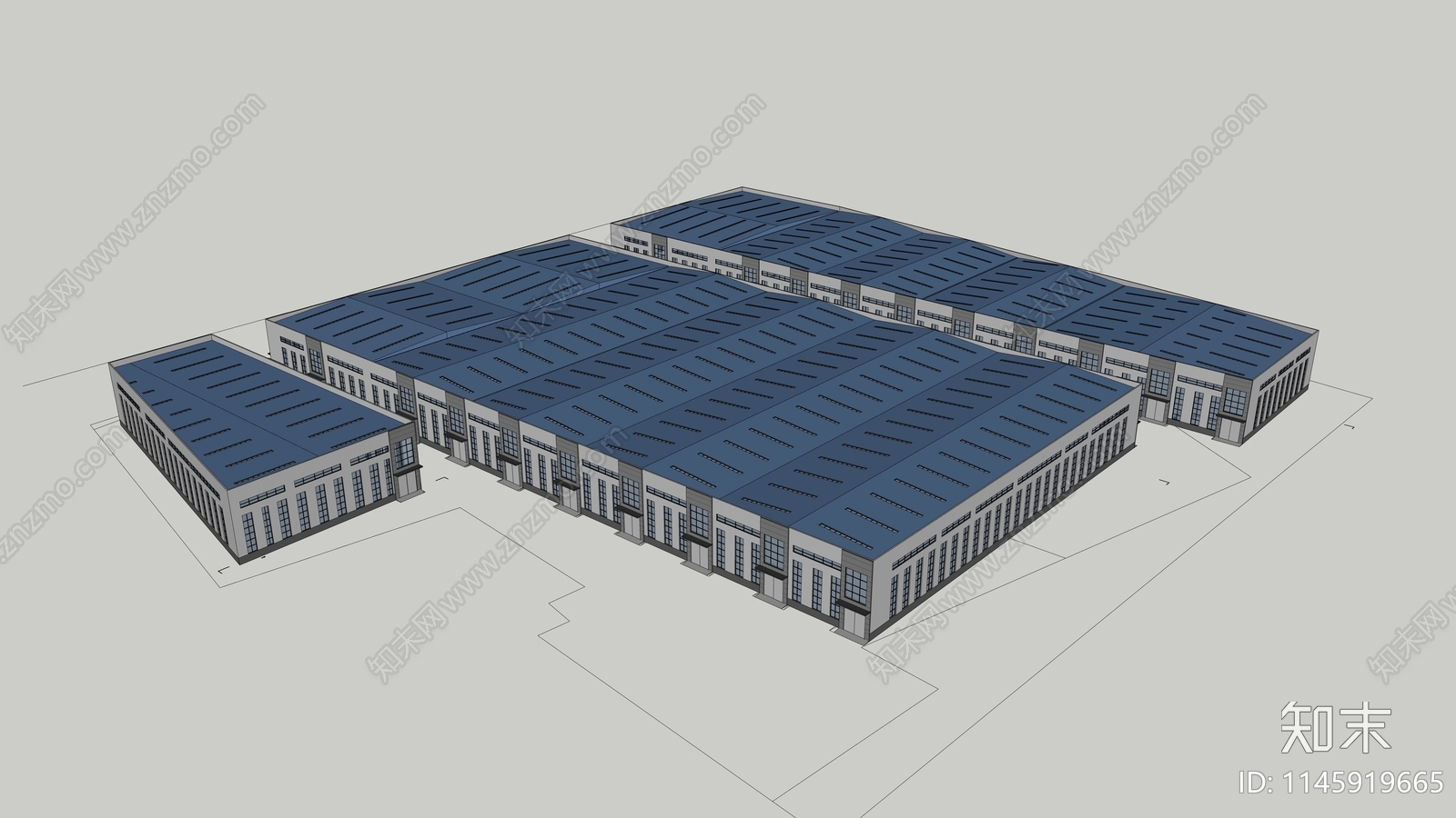工业厂房SU模型下载【ID:1145919665】