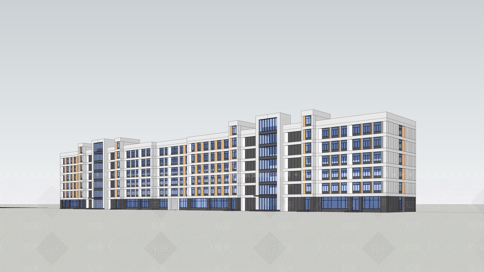 现代医疗建筑SU模型下载【ID:1145920346】