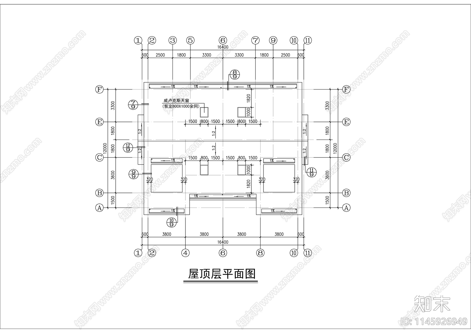 三层住宅双拼自建房建筑施工图下载【ID:1145926949】