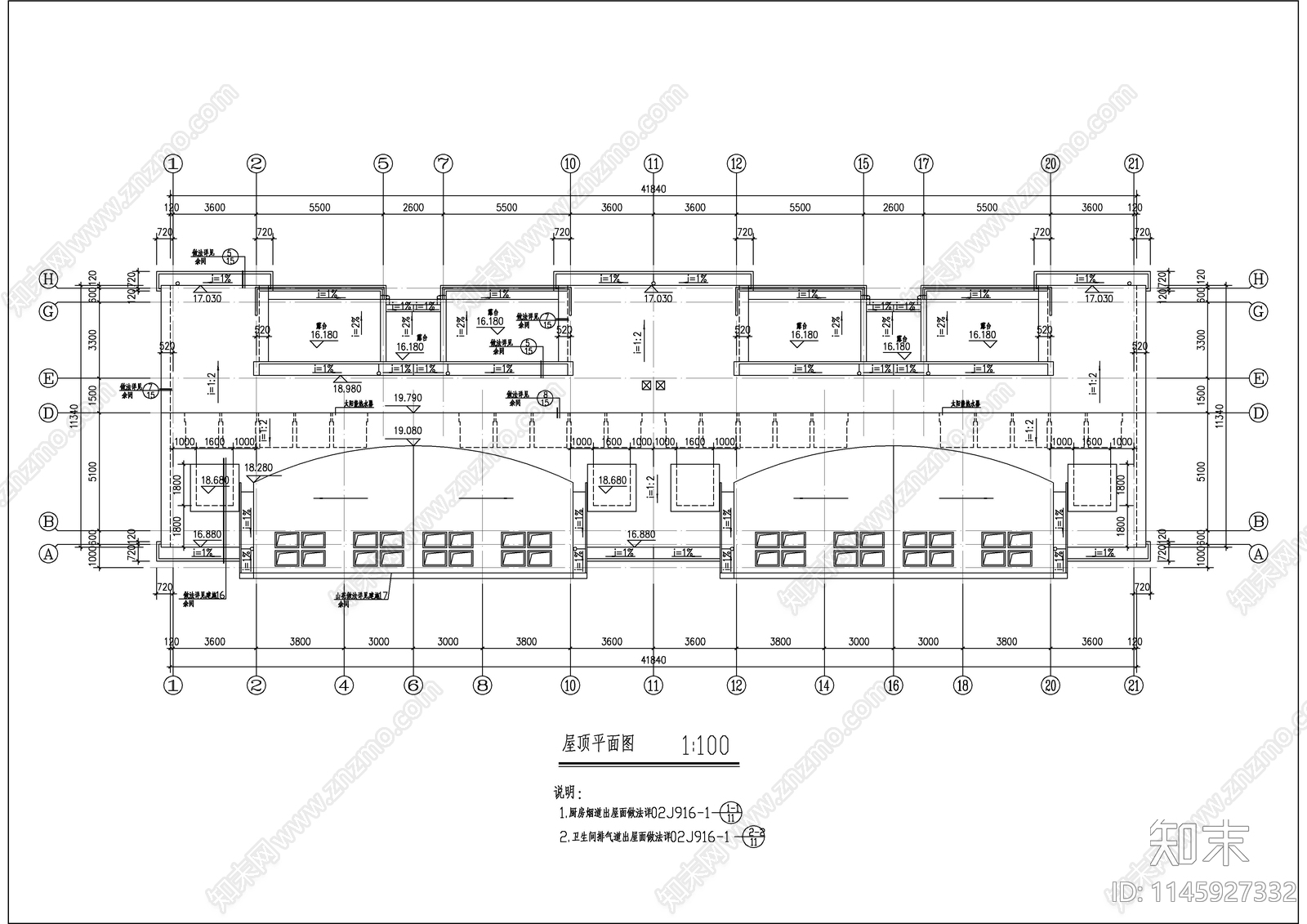 多层住宅建筑cad施工图下载【ID:1145927332】