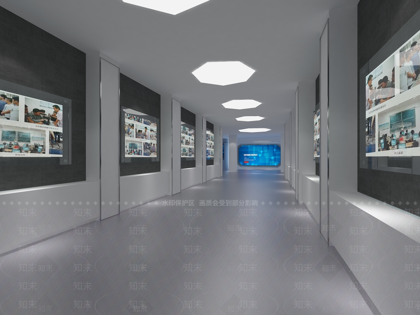 现代科技展厅SU模型下载【ID:1145927946】
