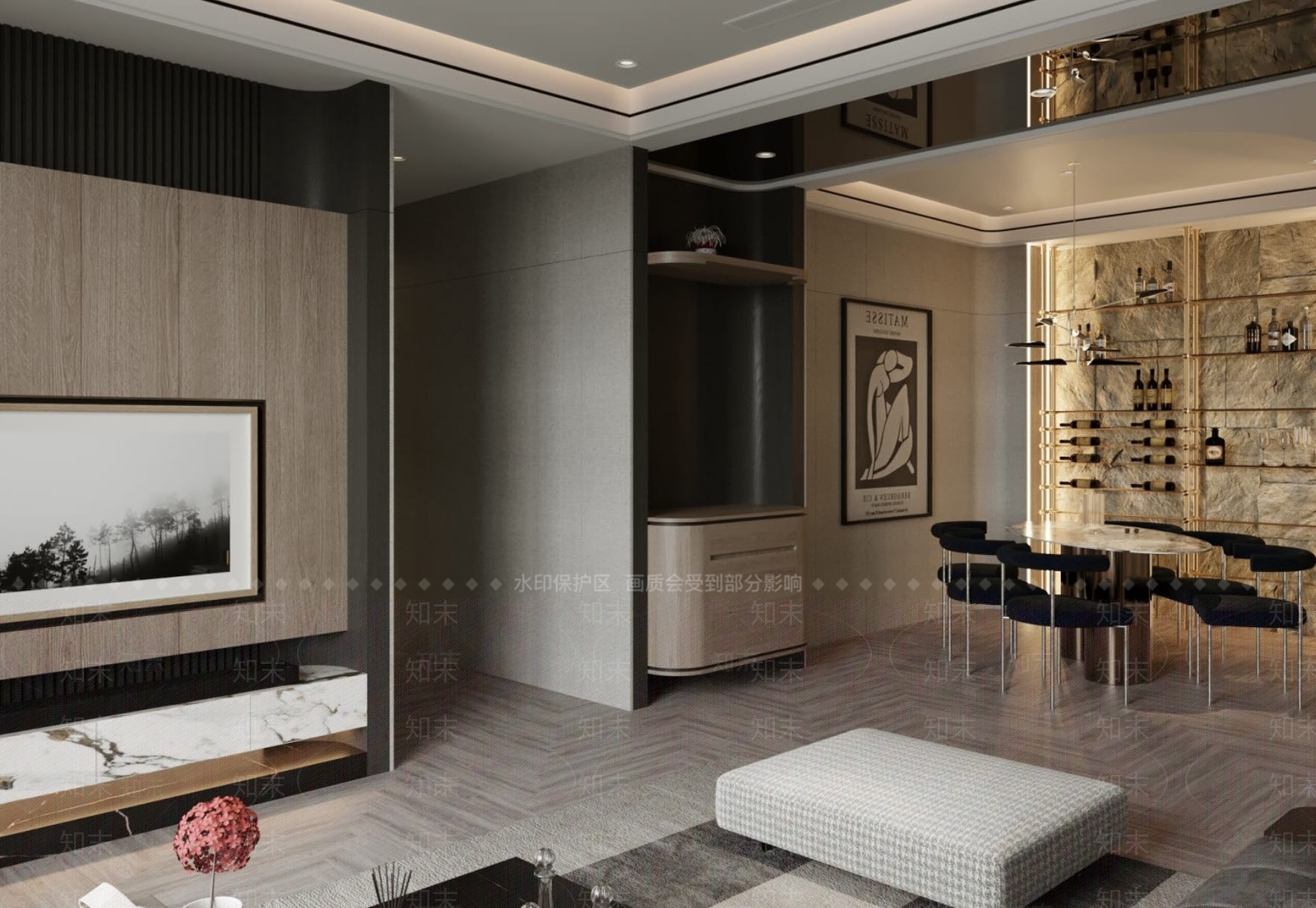 现代酒馆3D模型下载【ID:1214055635】
