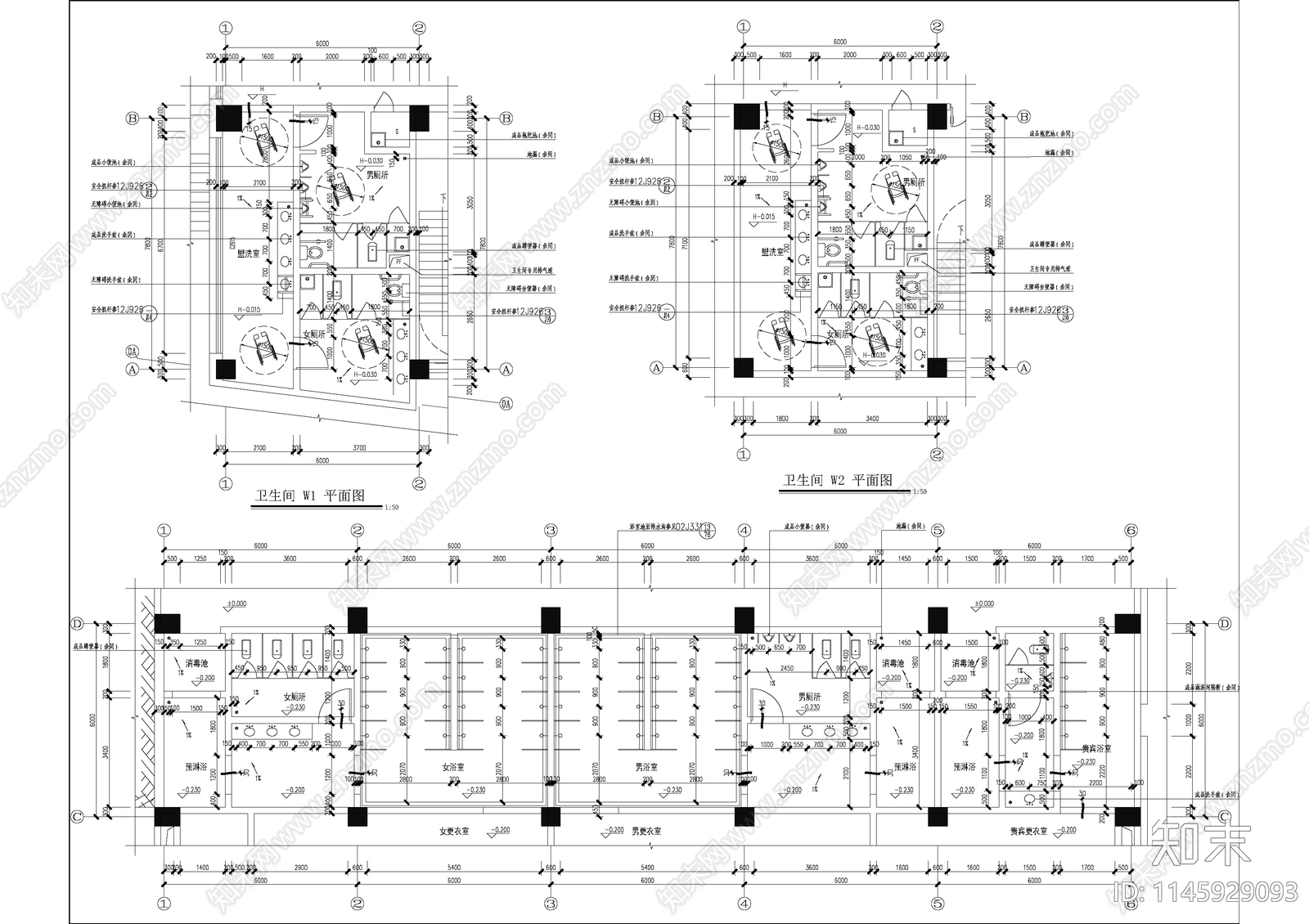 现代多层体育馆建筑cad施工图下载【ID:1145929093】