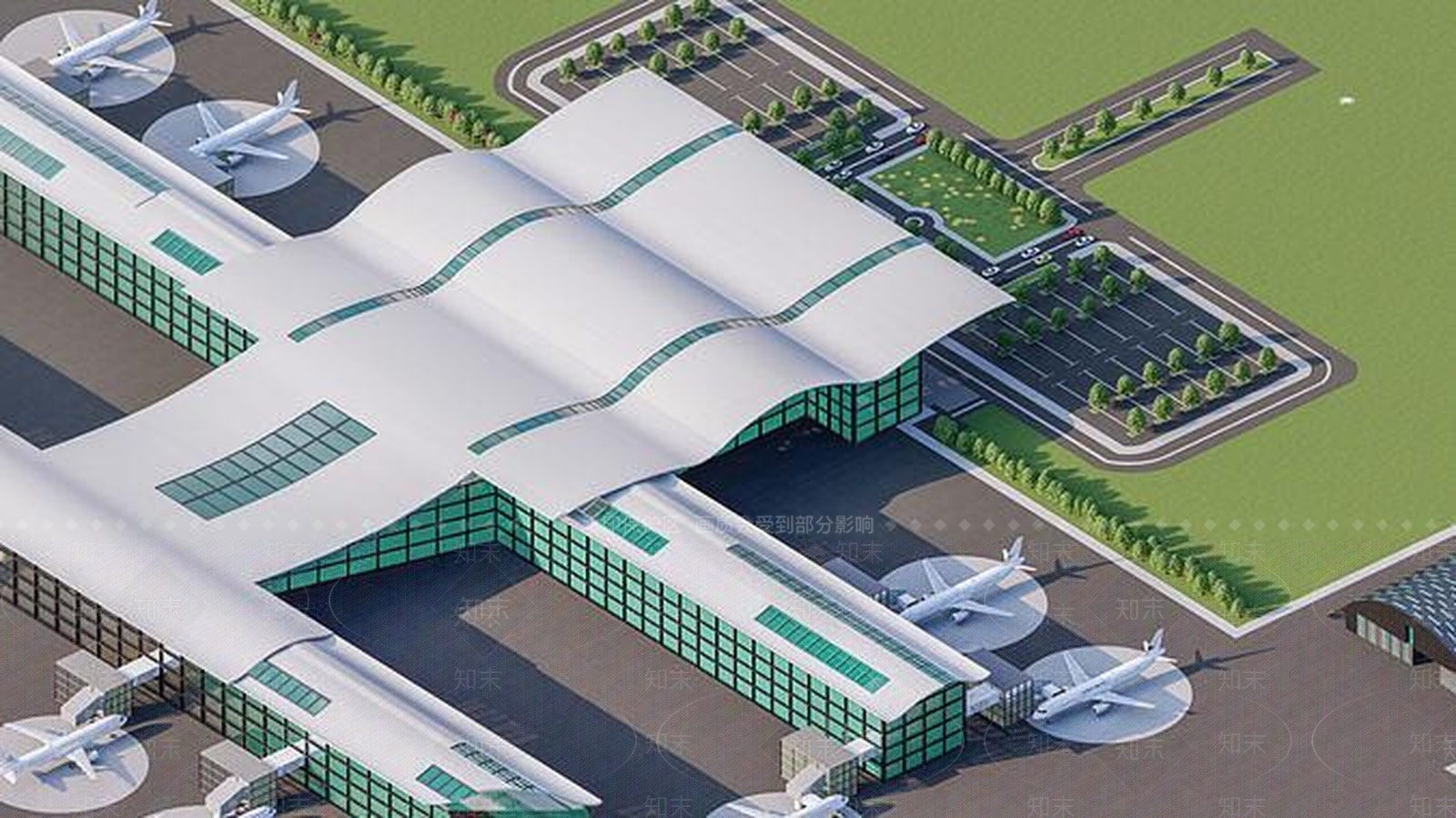 现代国际机场3D模型下载【ID:1145931815】