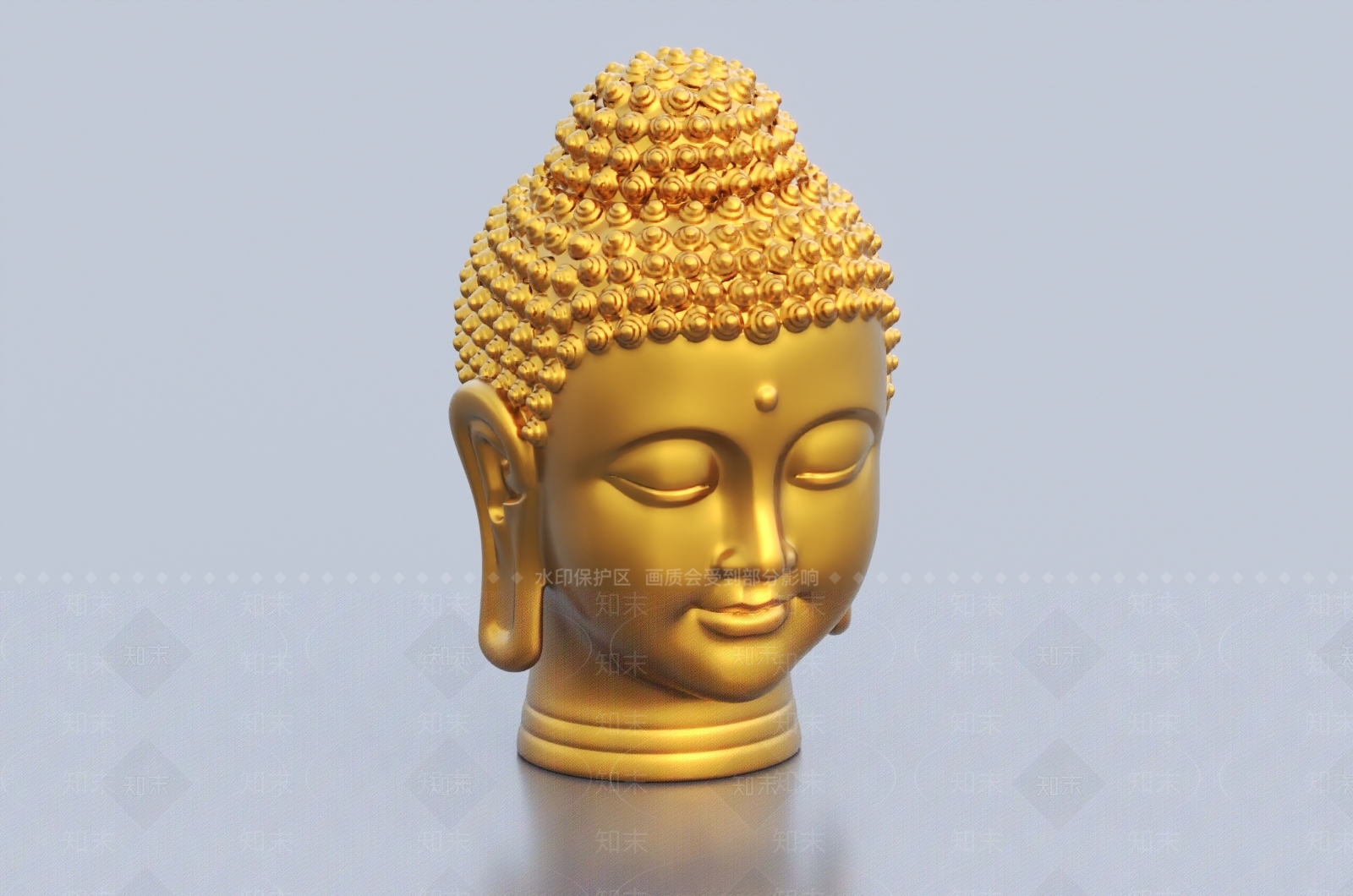 现代佛像雕塑摆件3D模型下载【ID:1145935262】