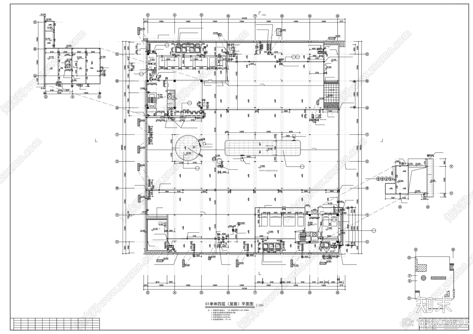 大型商场建筑cad施工图下载【ID:1148020783】