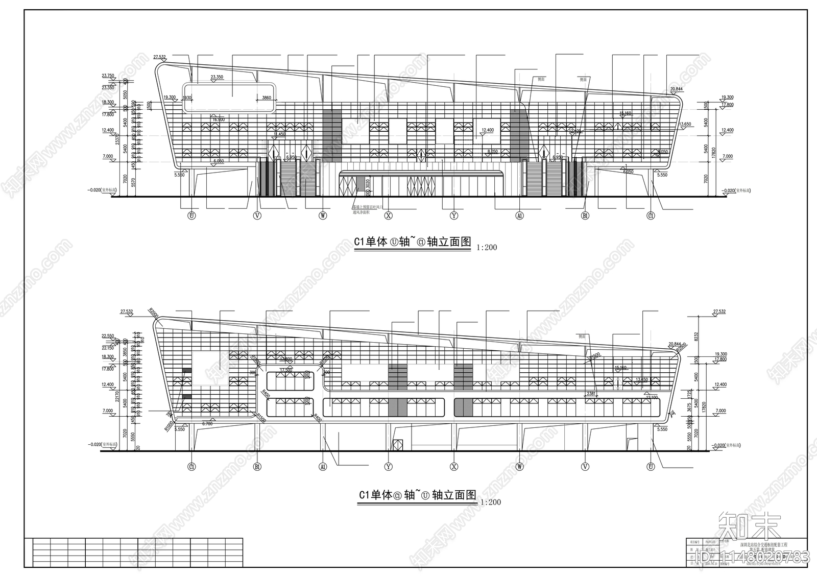 大型商场建筑cad施工图下载【ID:1148020783】