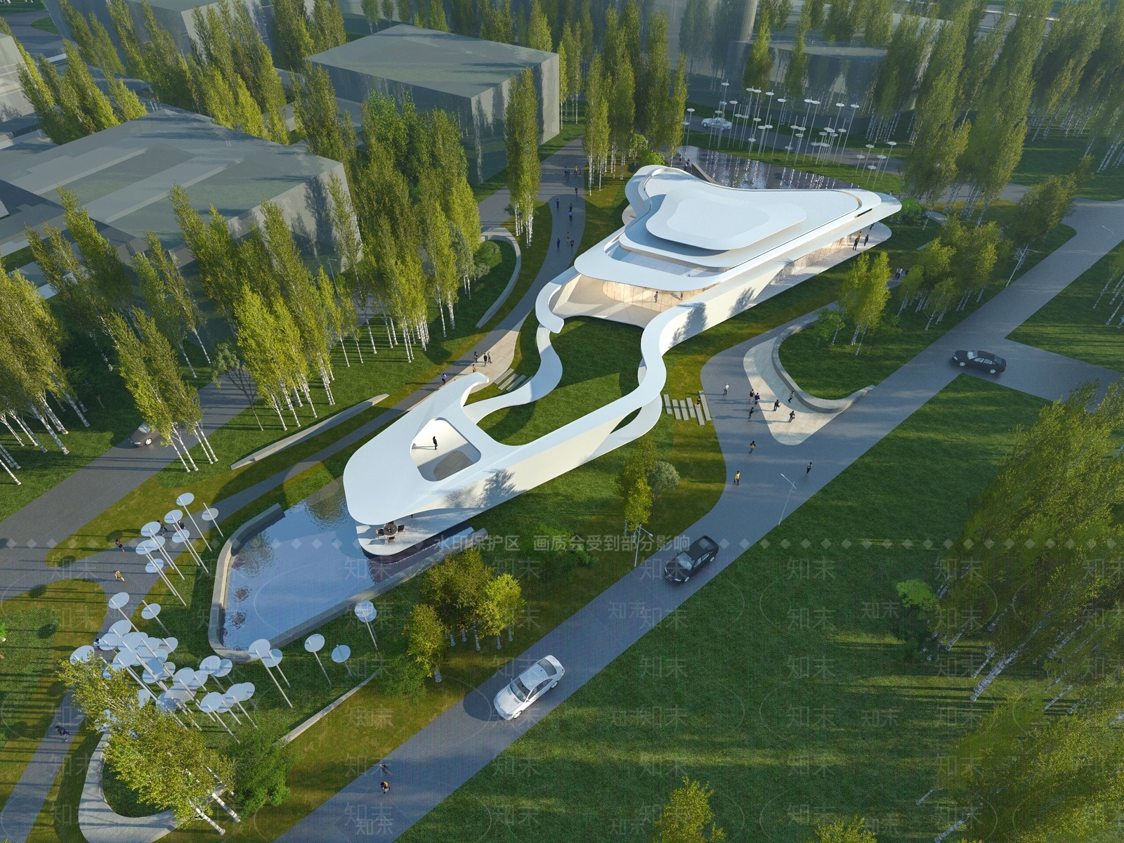 现代异形展览馆SU模型下载【ID:1145936144】