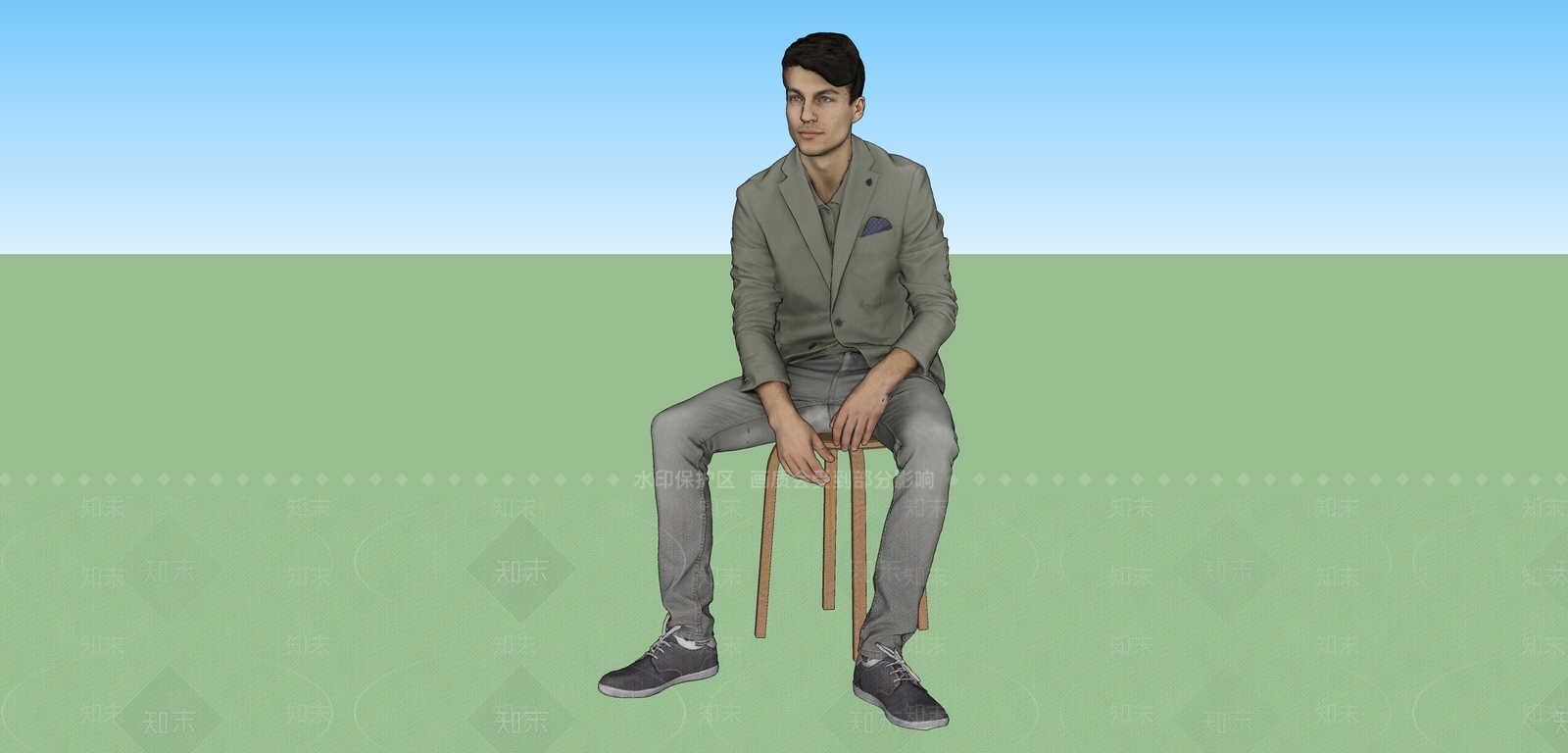 男士SU模型下载【ID:1145938856】