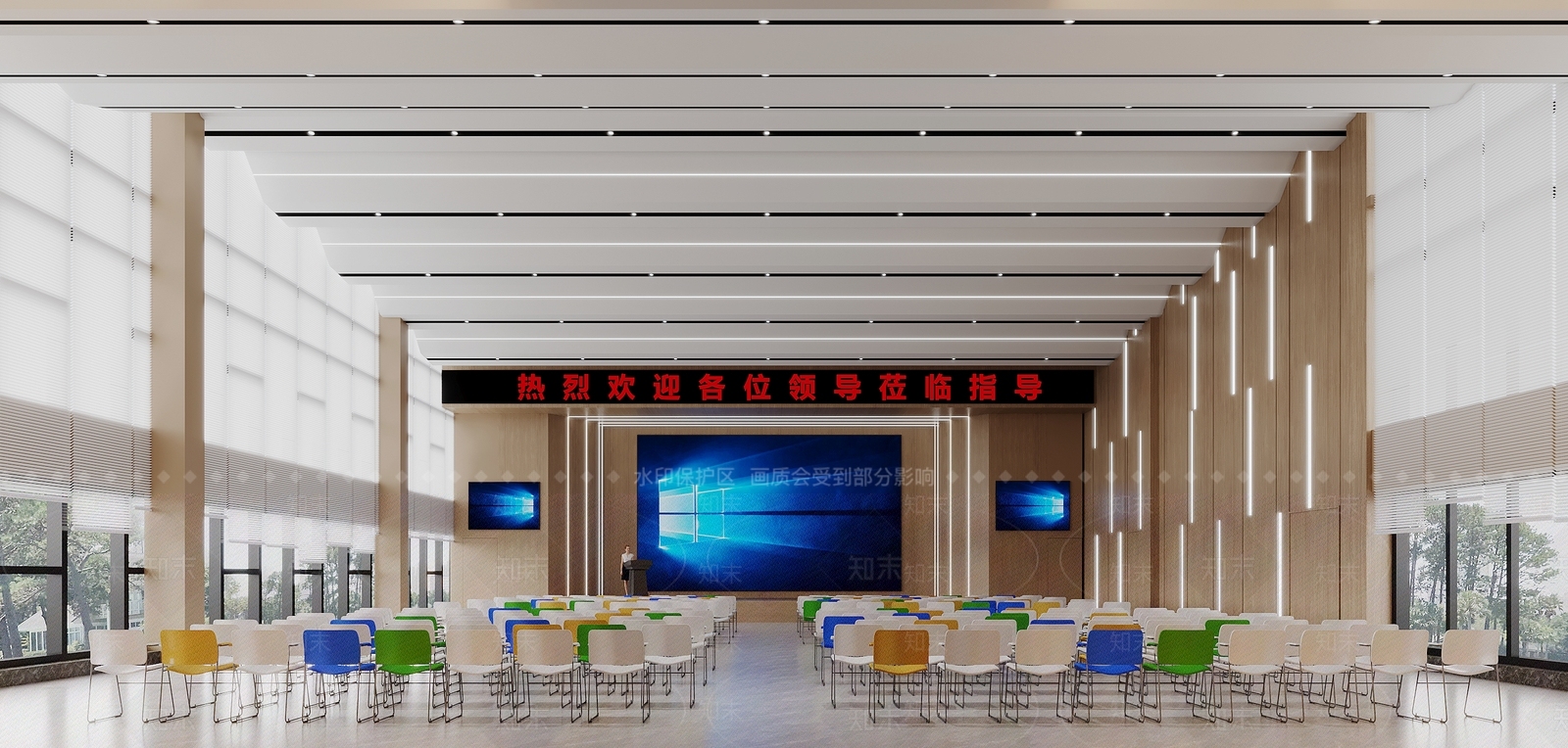 现代报告厅3D模型下载【ID:1145940053】
