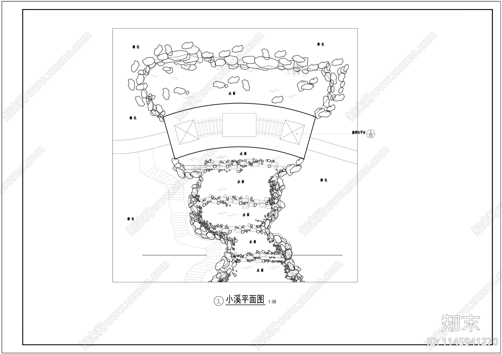 简易小溪流水做法cad施工图下载【ID:1145941270】