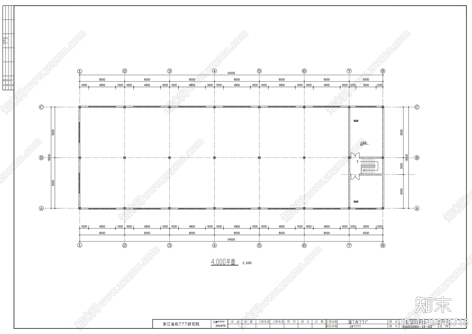 温岭电镀工业园建筑cad施工图下载【ID:1145945716】