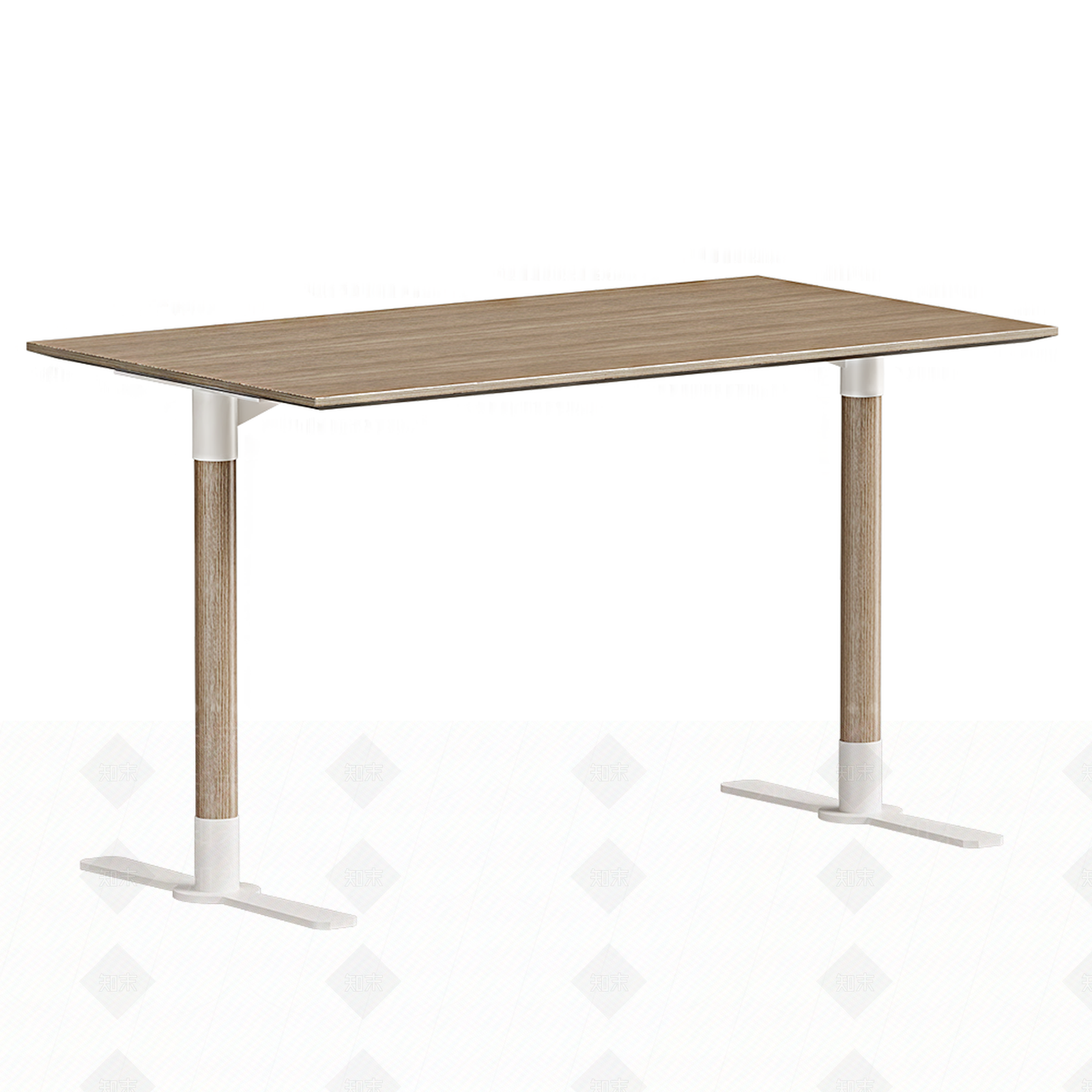 TableJim现代实木办公桌3D模型下载【ID:1145950193】