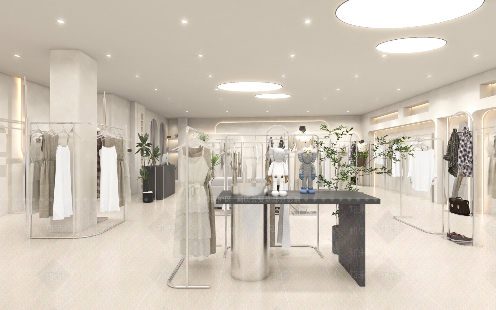 现代服装鞋店3D模型下载【ID:1145958143】