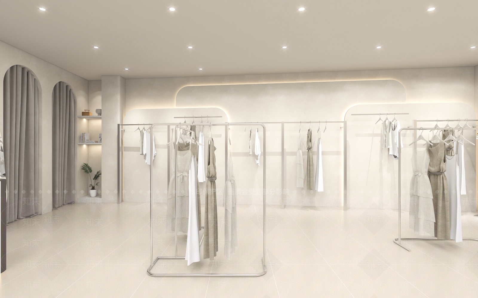 现代服装鞋店3D模型下载【ID:1145958143】