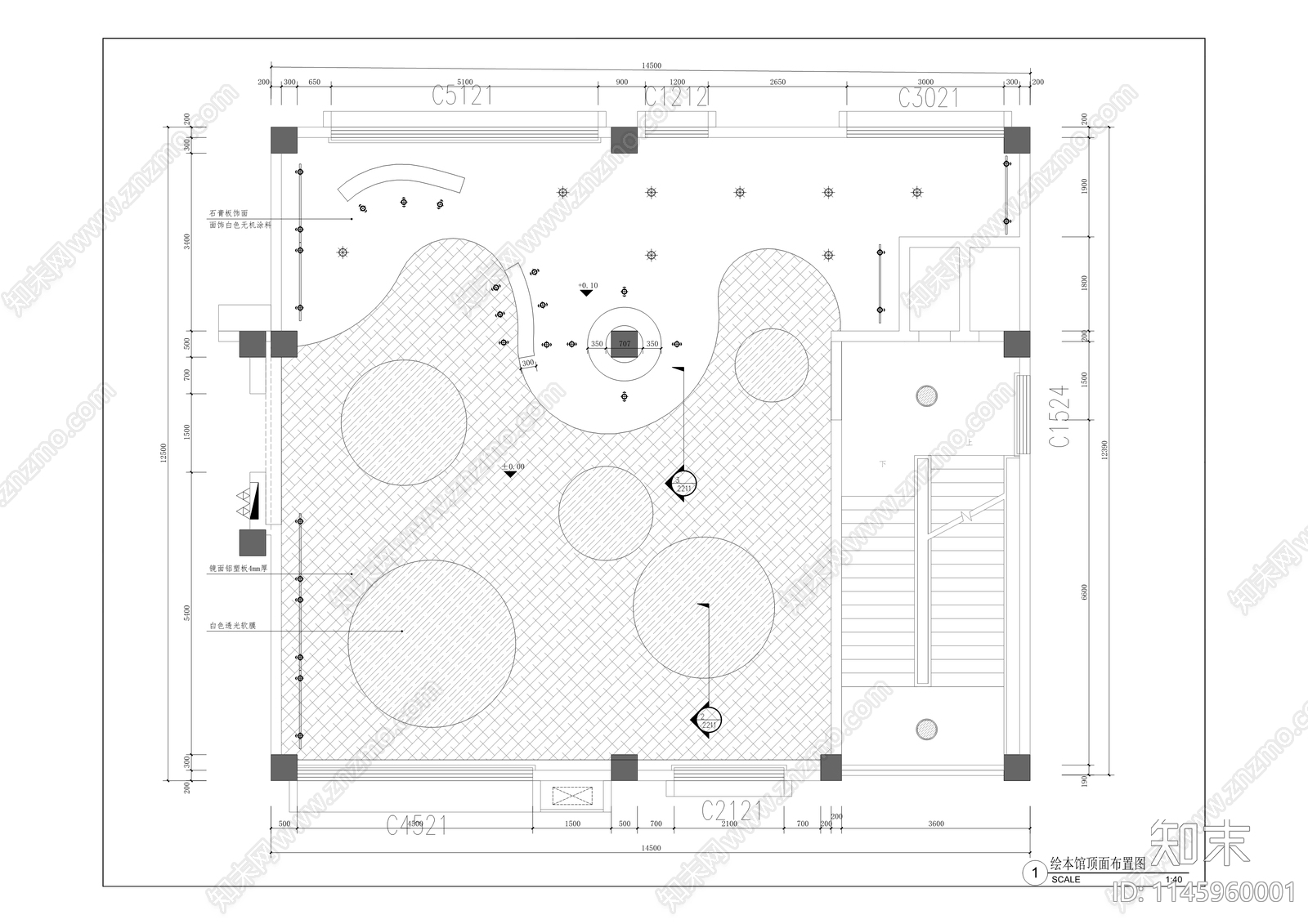 育才幼儿园室内cad施工图下载【ID:1145960001】