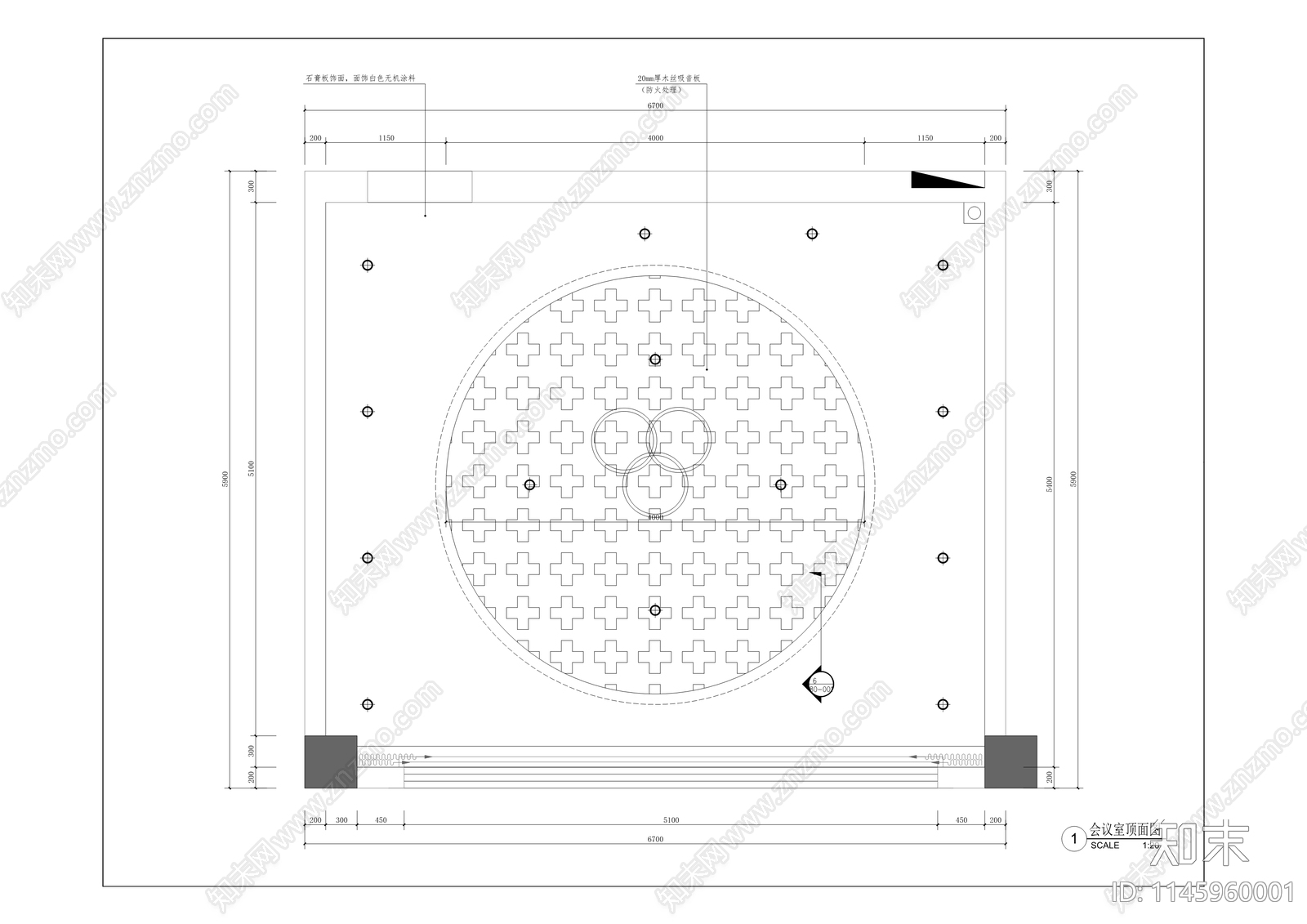 育才幼儿园室内cad施工图下载【ID:1145960001】