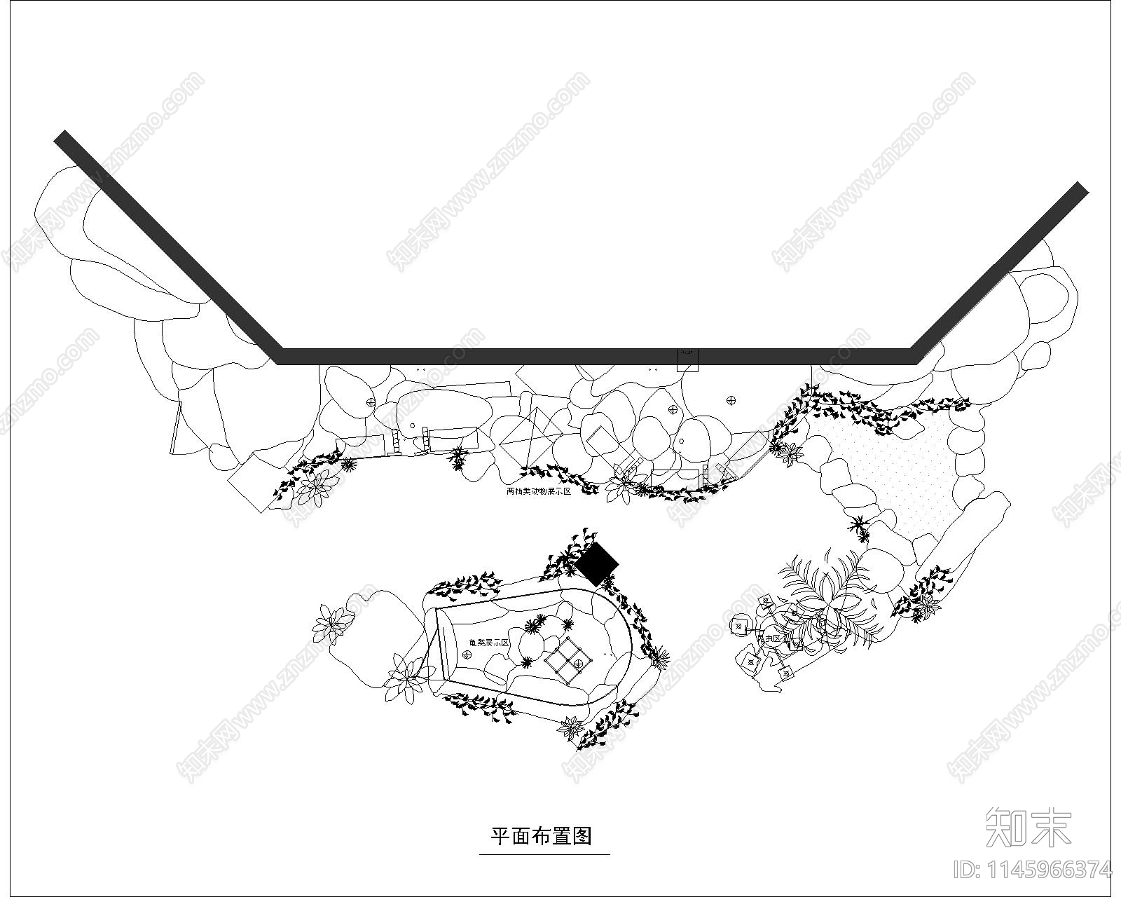 动物园室内水族馆昆虫展示厅室内cad施工图下载【ID:1145966374】