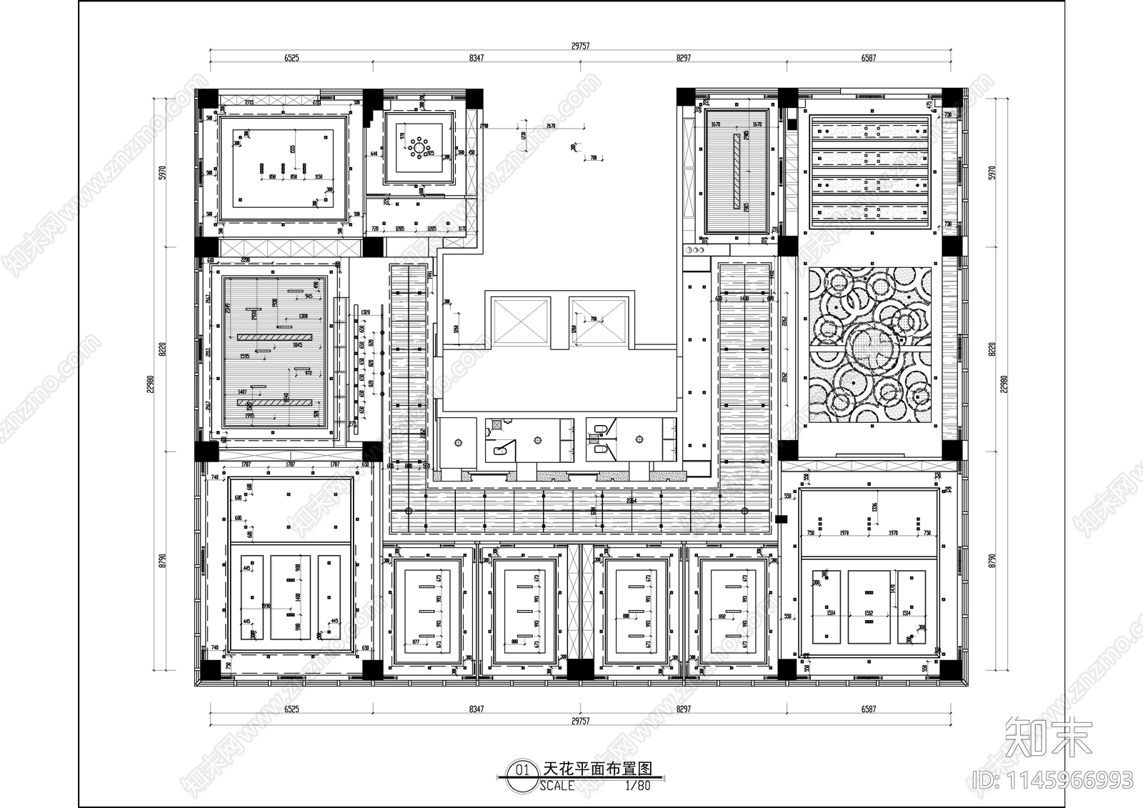 办公室内详图cad施工图下载【ID:1145966993】