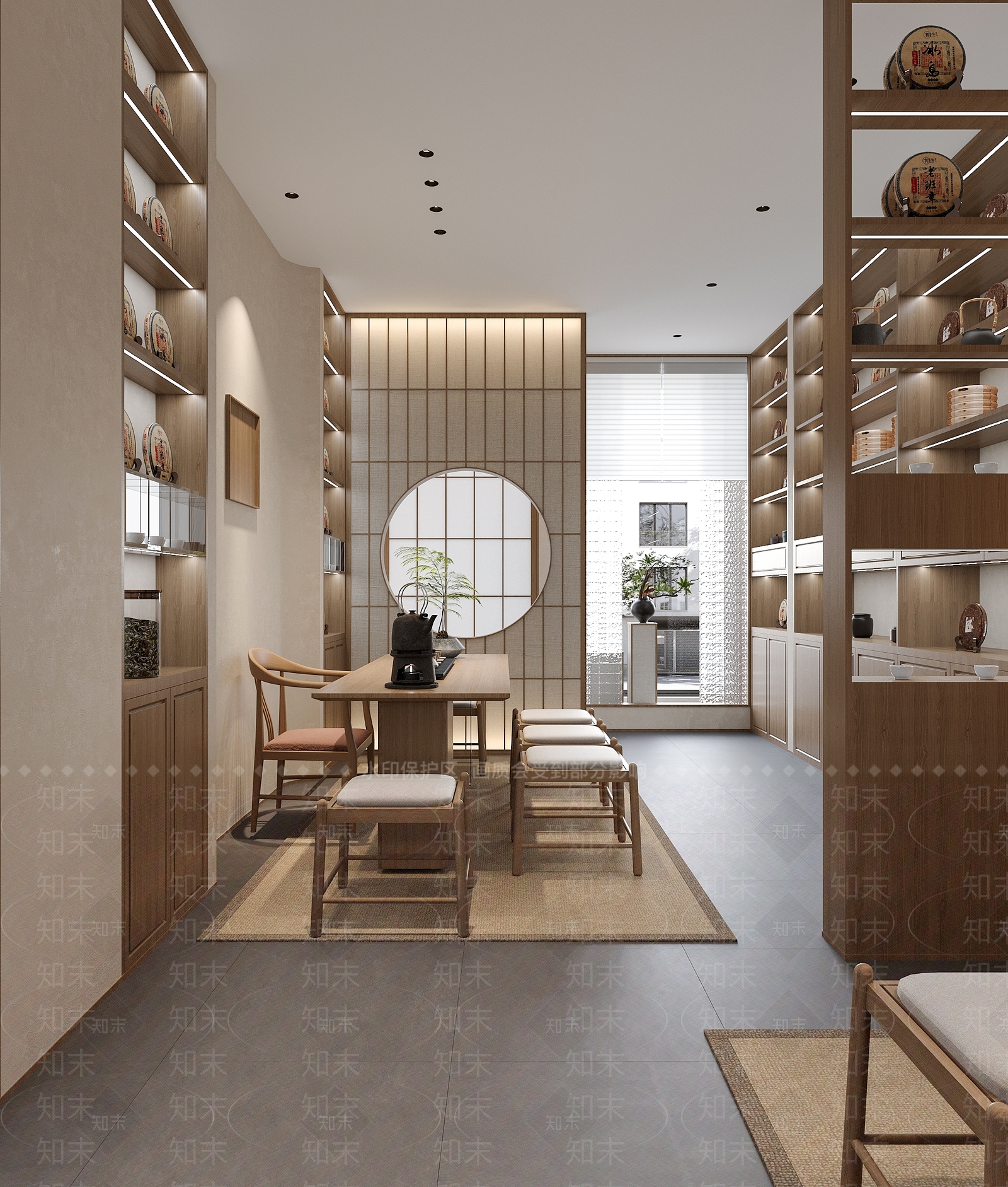 新中式禅意茶叶店3D模型下载【ID:1145975906】