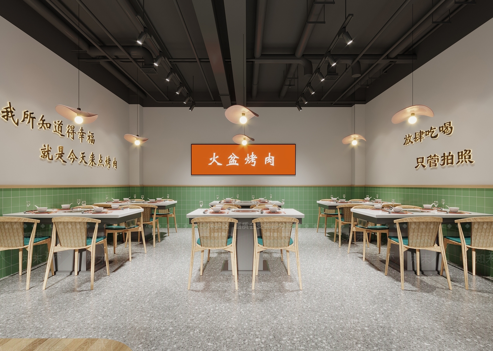 现代烧烤店3D模型下载【ID:1145978141】