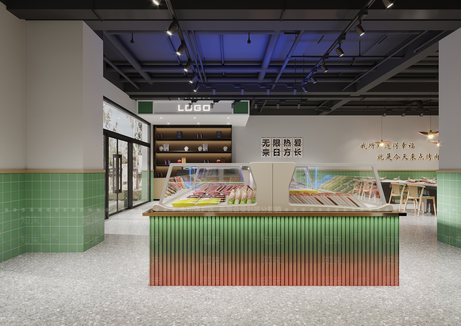 现代烧烤店3D模型下载【ID:1145978141】