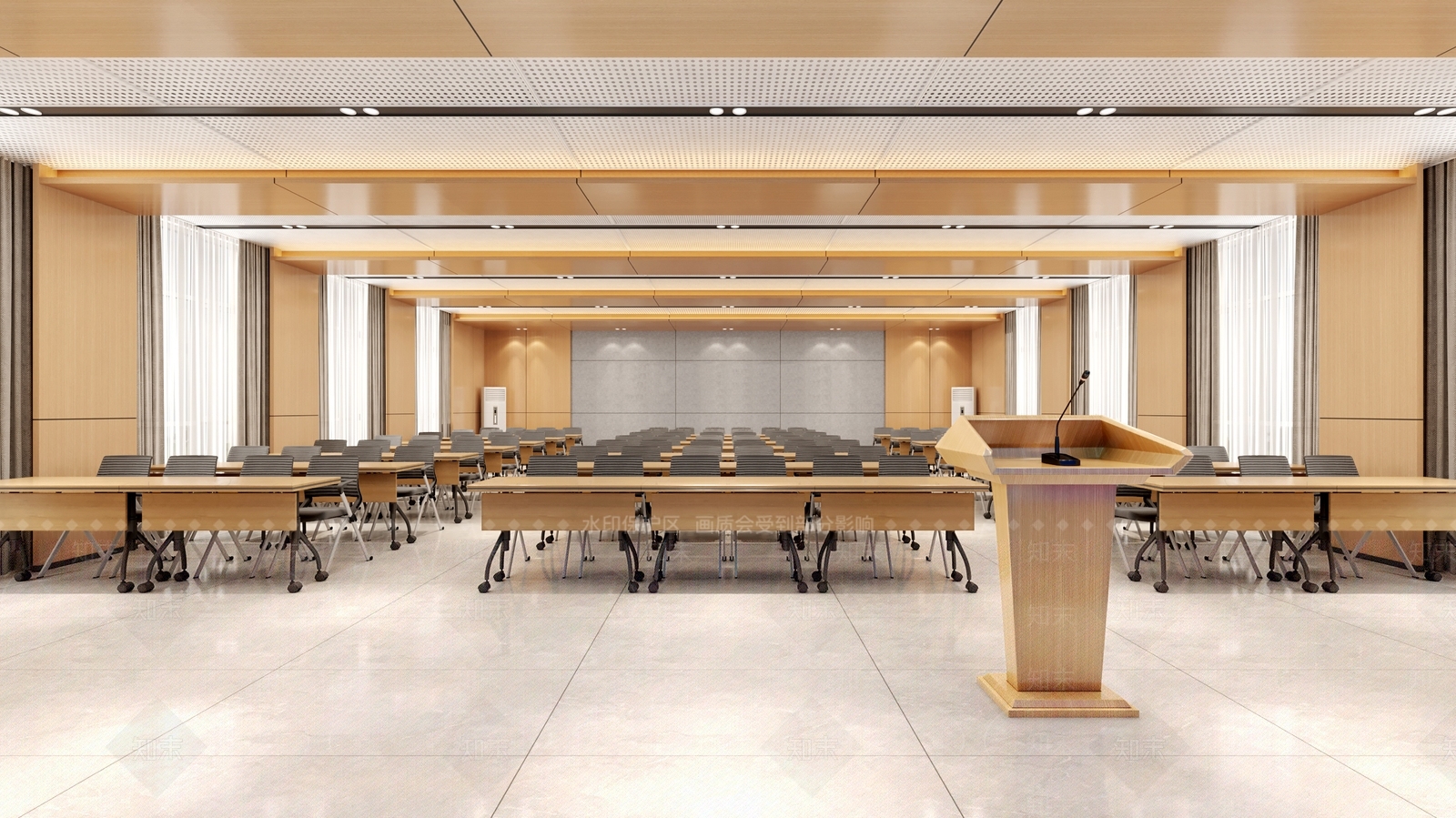 现代报告厅3D模型下载【ID:1145978947】