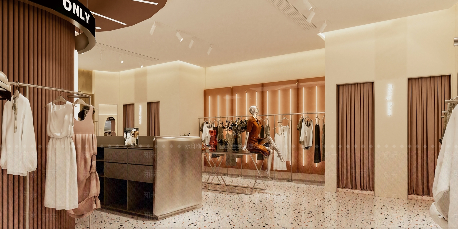 现代服装鞋店3D模型下载【ID:1145981431】
