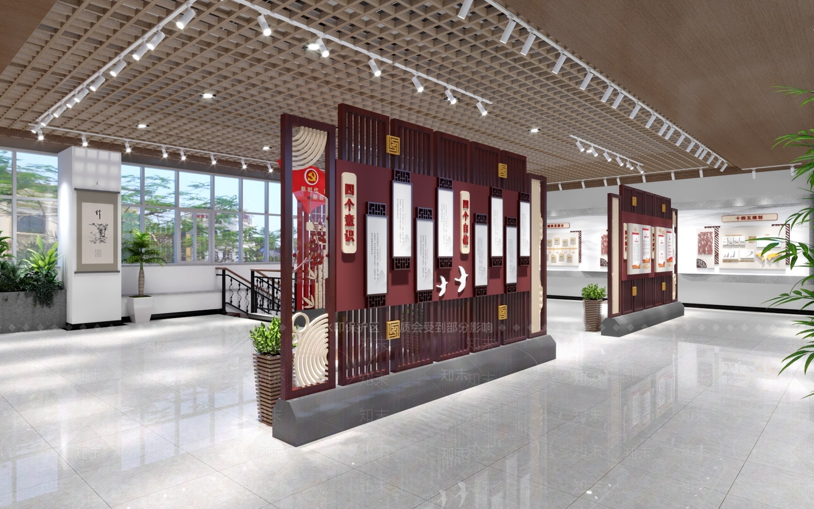 现代党建空间3D模型下载【ID:1145994983】