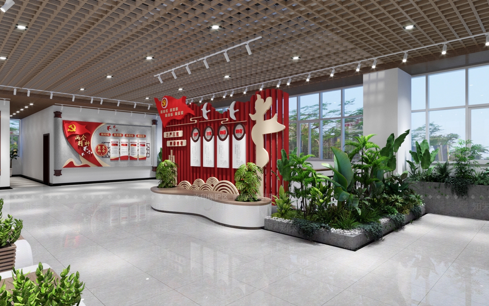 现代党建空间3D模型下载【ID:1145994983】