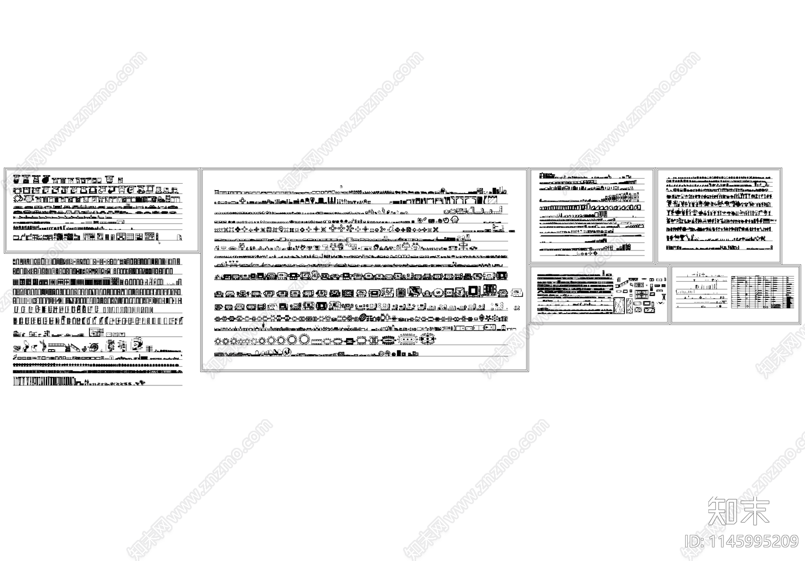 床柜子桌椅门楼梯栏杆地面拼花电器挂画摆件灯具综合图库cad施工图下载【ID:1145995209】