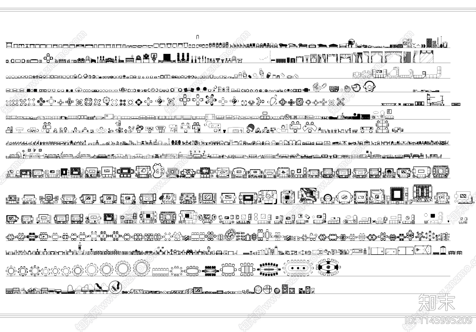 床柜子桌椅门楼梯栏杆地面拼花电器挂画摆件灯具综合图库cad施工图下载【ID:1145995209】