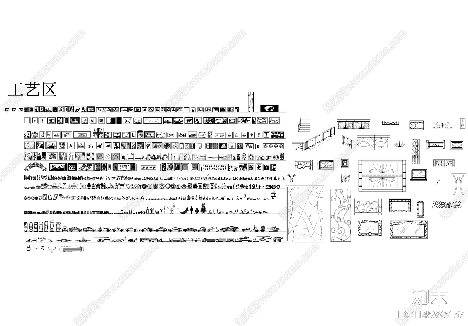 室内综合工装图库CAD施工图下载【ID:1145996157】