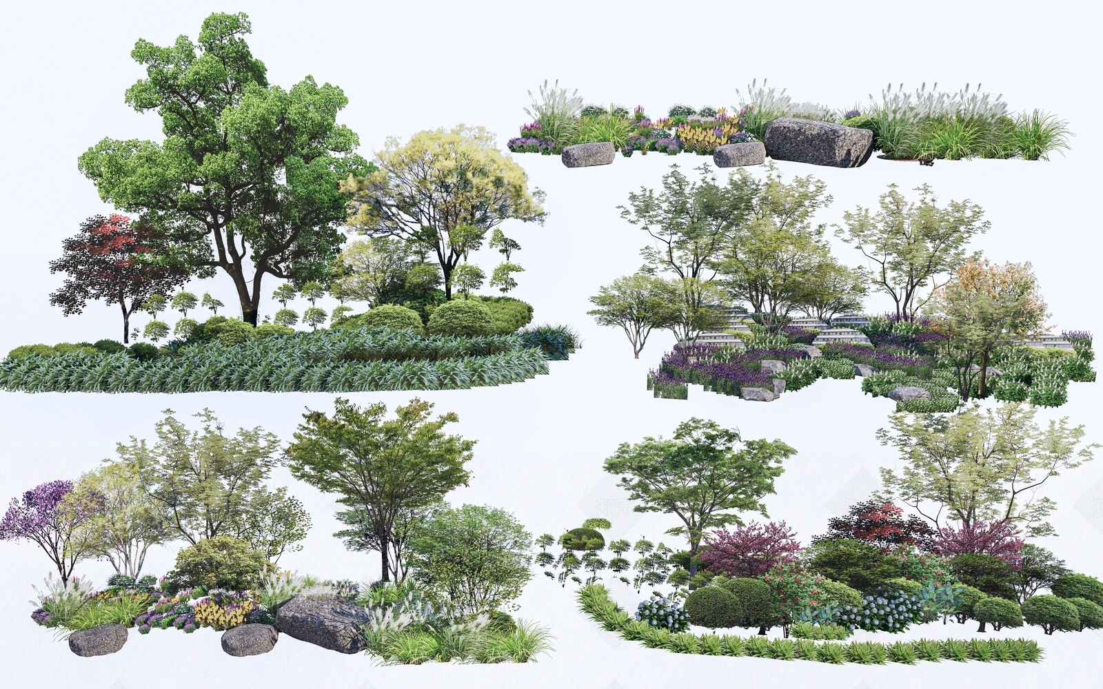 2D植物组合SU模型下载【ID:1145998126】_知末su模型网