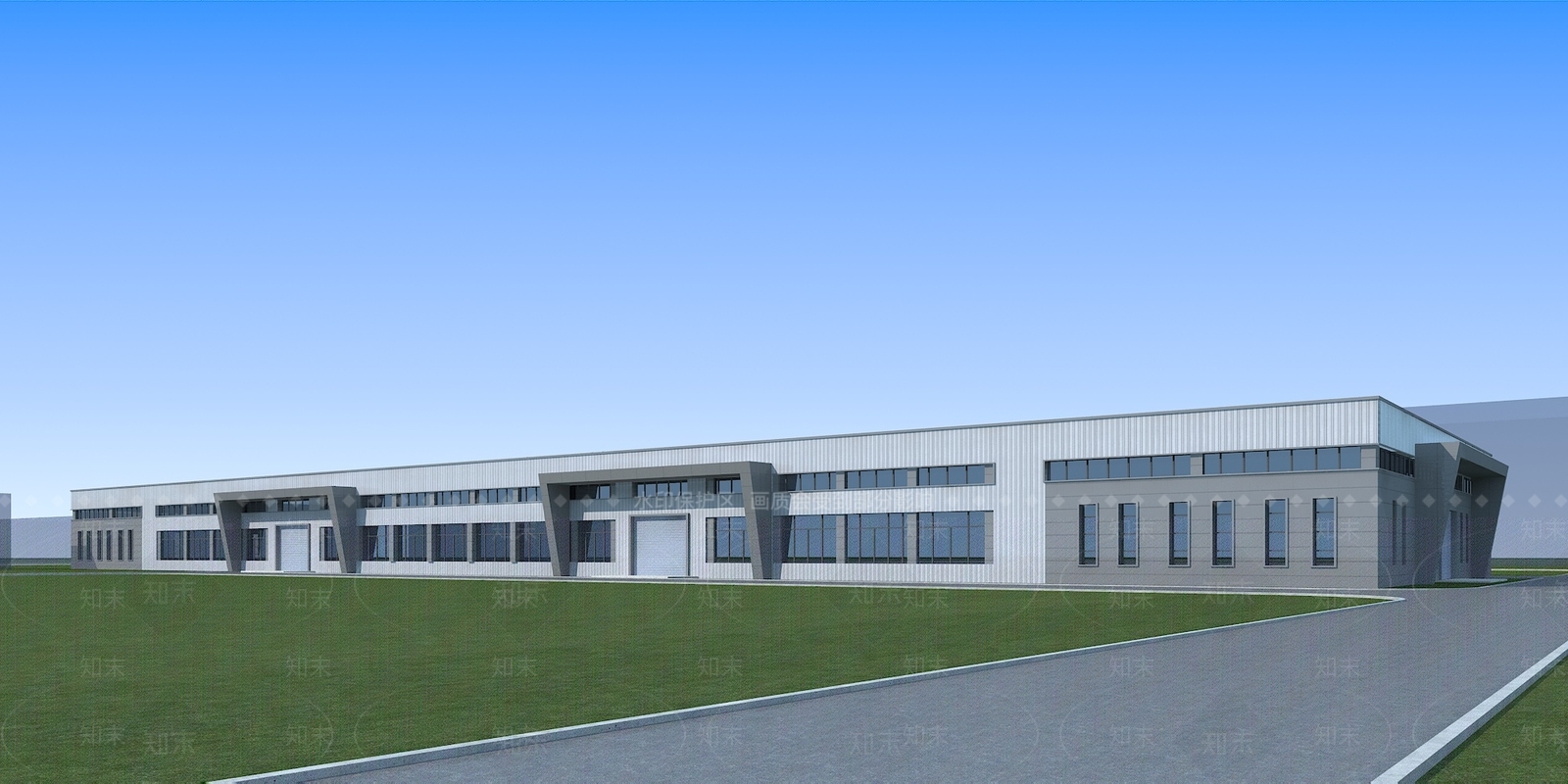 现代工业厂房3D模型下载【ID:1146002237】