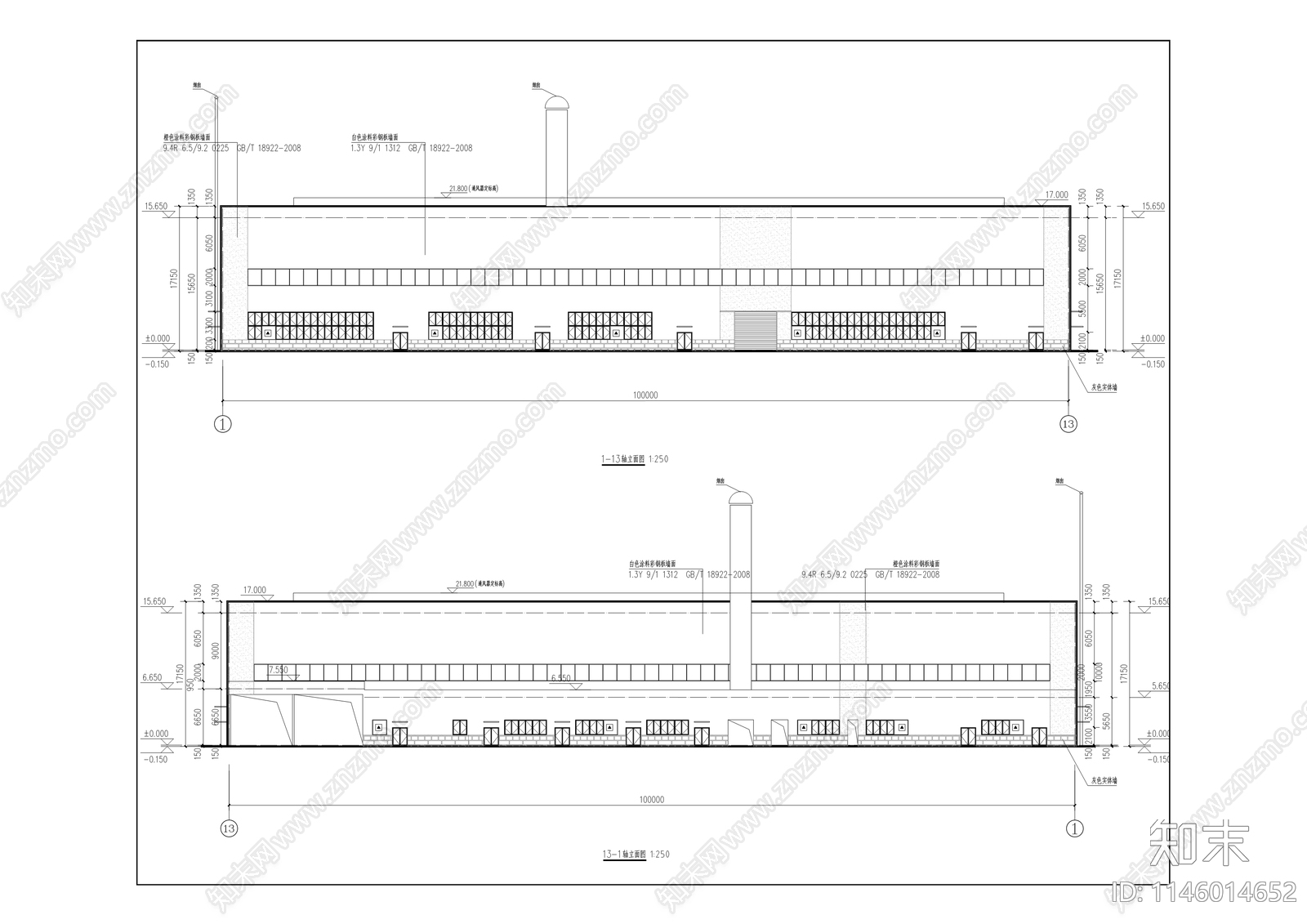 新建粉体材料基地建筑cad施工图下载【ID:1146014652】
