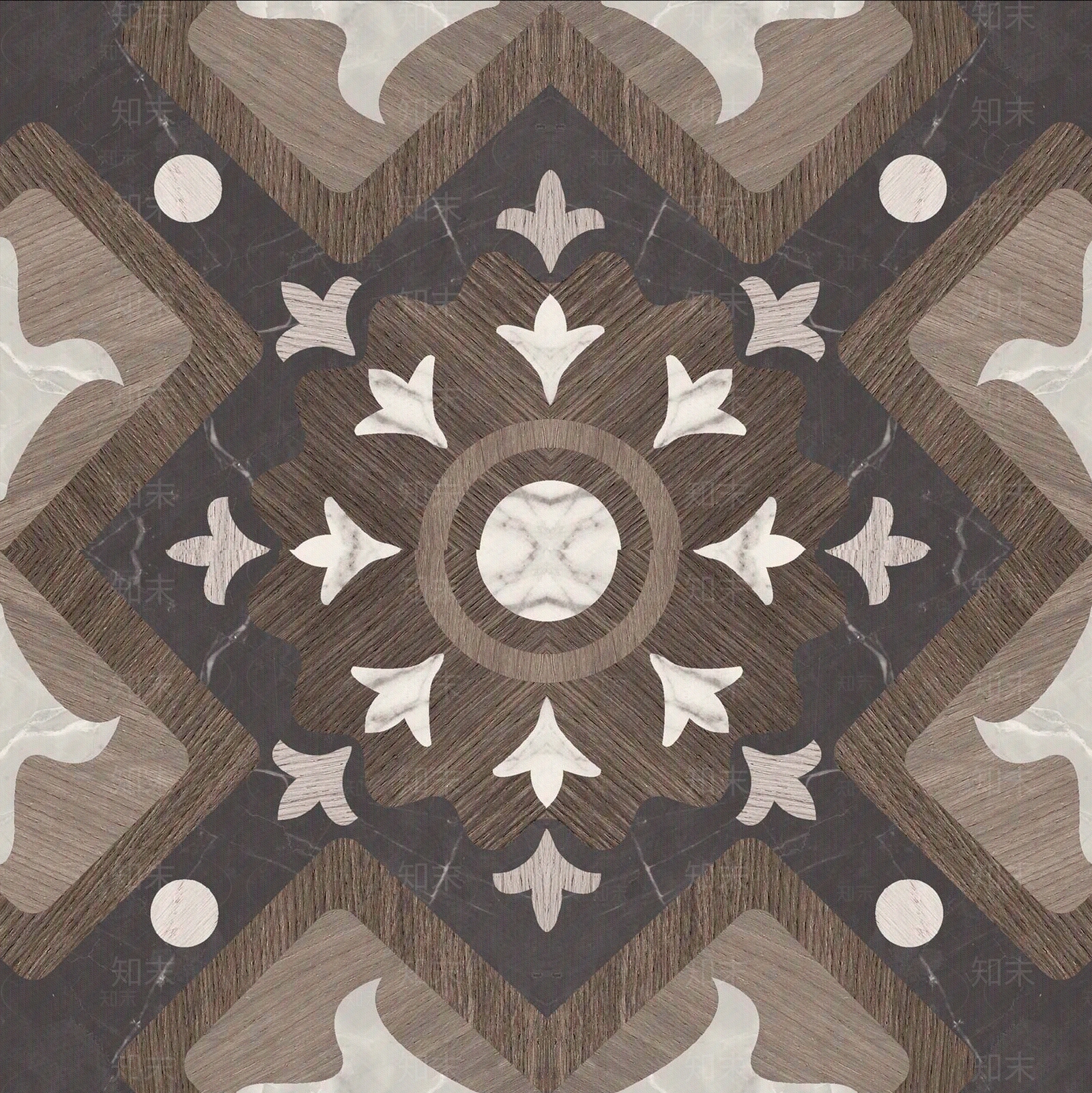 深棕色艺术拼花木纹砖贴图下载【ID:1146024658】