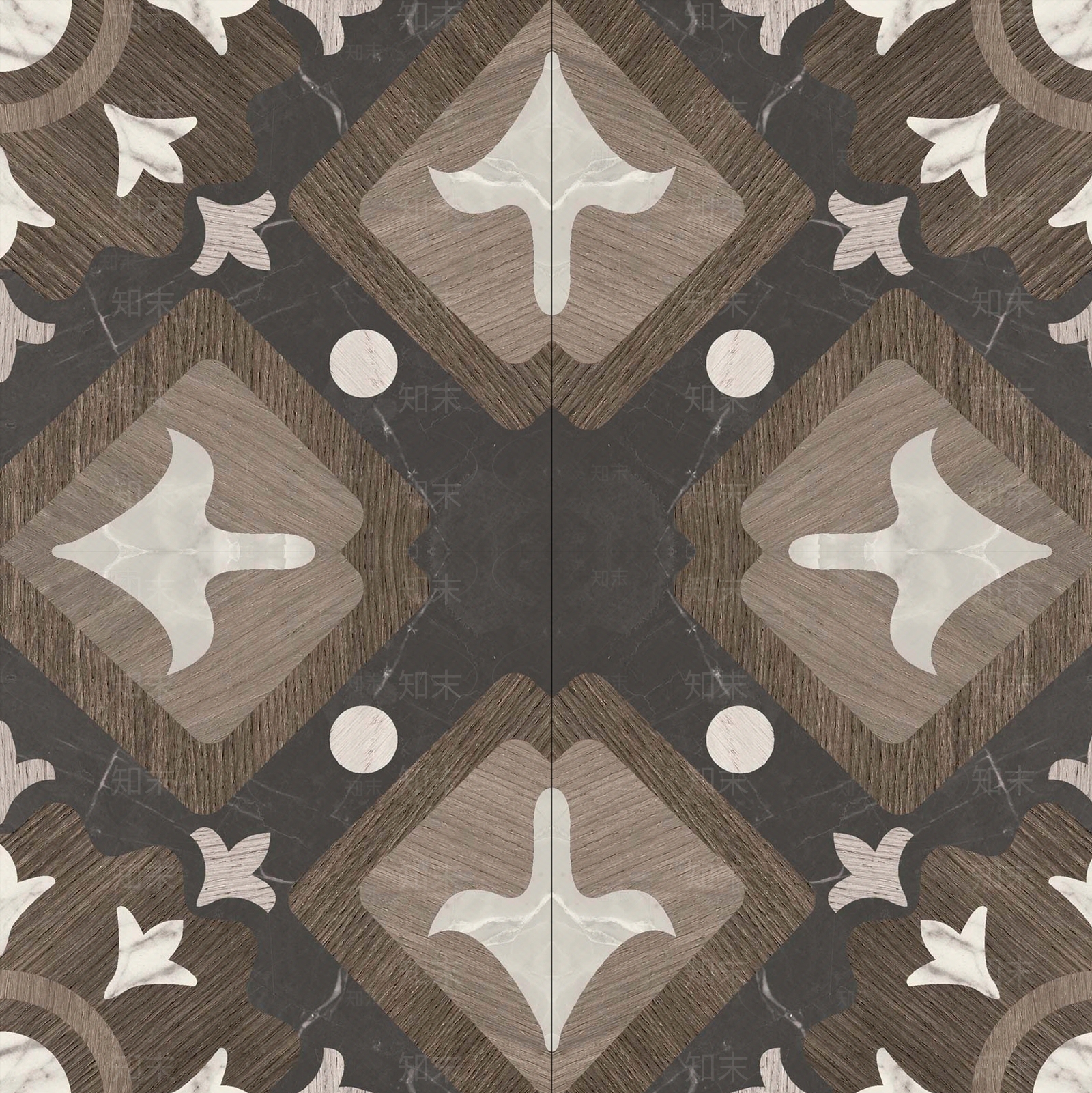 深棕色艺术拼花木纹砖贴图下载【ID:1146024609】