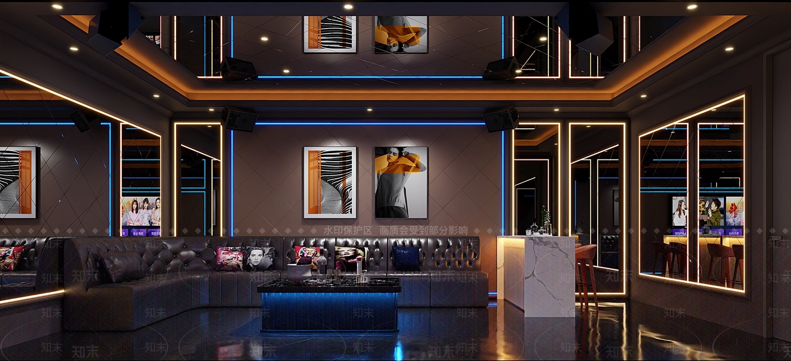 现代KTV包厢3D模型下载【ID:1146037300】